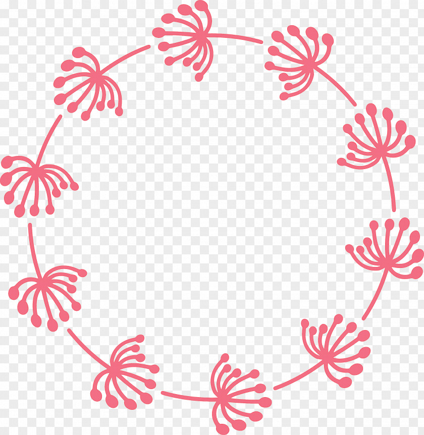 Floral Frame Flower Monogram PNG