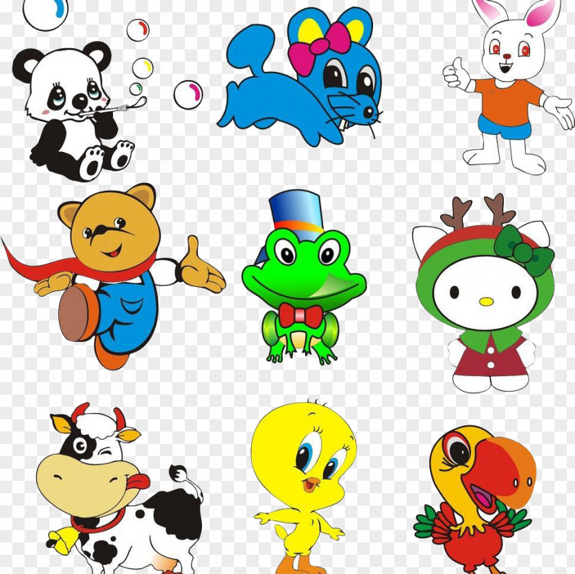Cute Animal Collection Adobe Illustrator Clip Art PNG