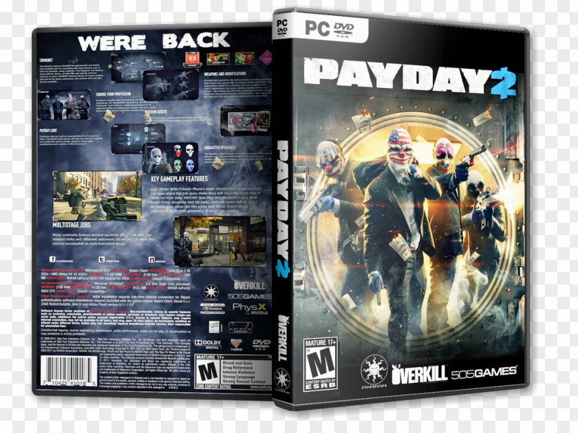 Game Elements Payday 2 PlayStation Grand Theft Auto V PC 505 Games PNG