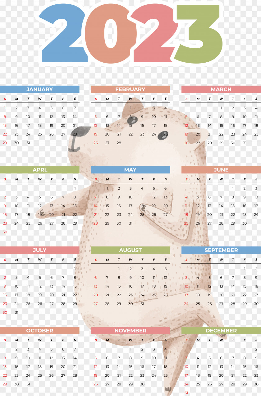 Calendar 2023 June Almanac PNG