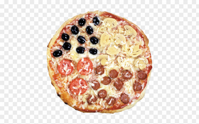 Pizza Sicilian Fast Food Salami Wallpaper PNG