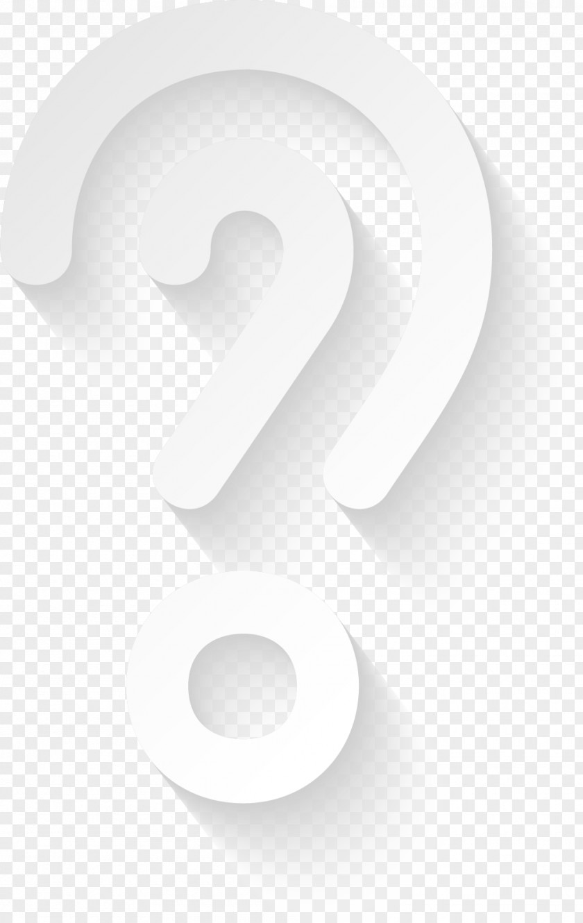 3D Convolution Question Mark Brand Black And White PNG