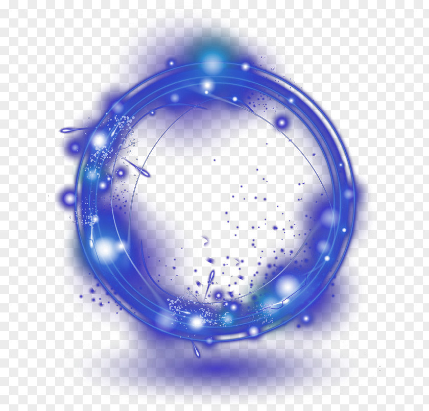 Blue Refreshing Halo Effect Element Aperture PNG