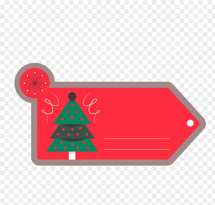 Christmas Tree Red Labels Sticker Label PNG