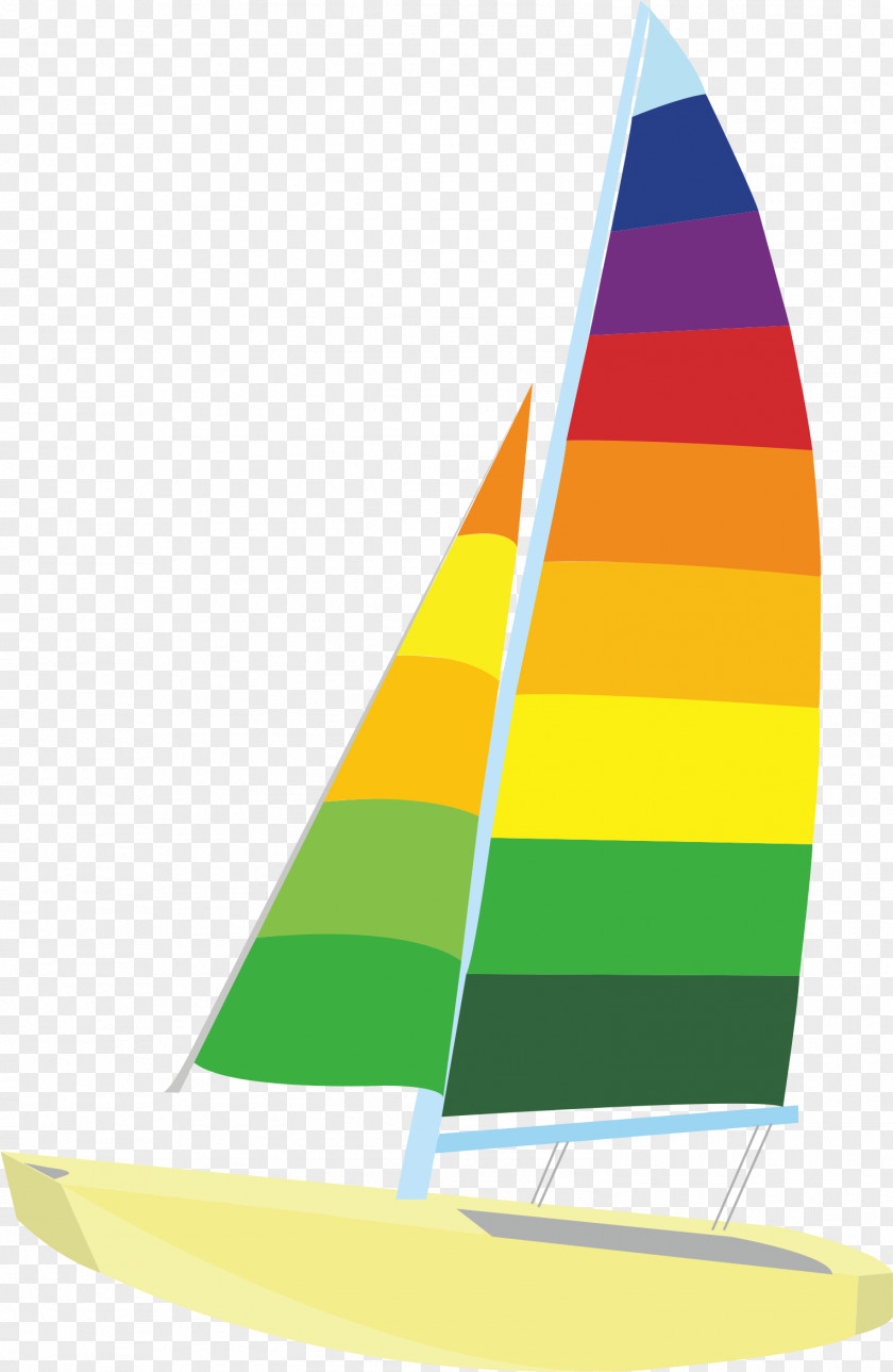 Color Sailing Sail Watercraft PNG