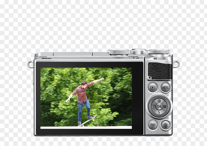 Digital Camera Nikon 1 J1 Mirrorless Interchangeable-lens CX Format PNG