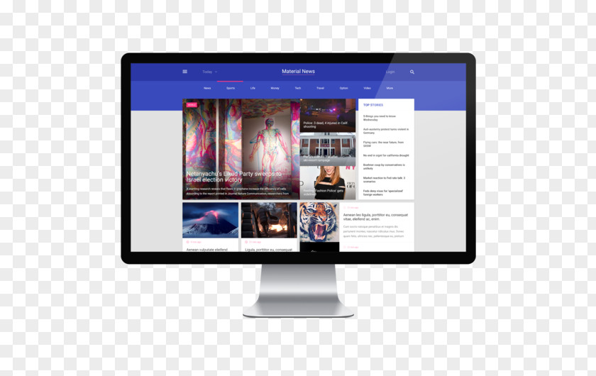 Psd Format Material Dribbble Responsive Web Design News PNG