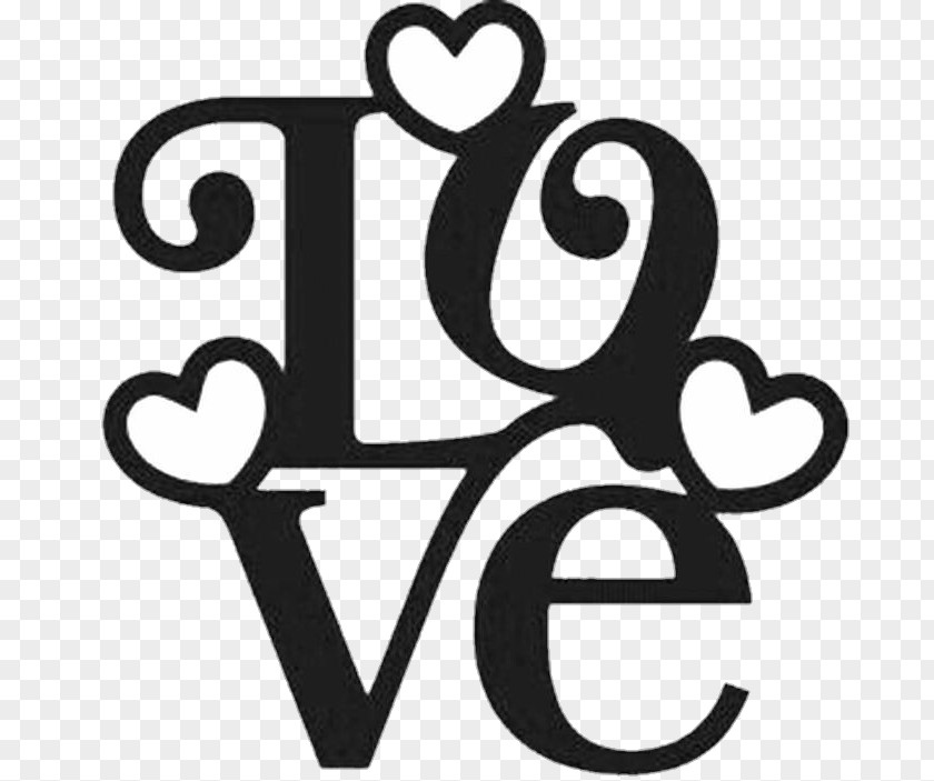 Valentine's Day Love Stencil Word Pattern PNG