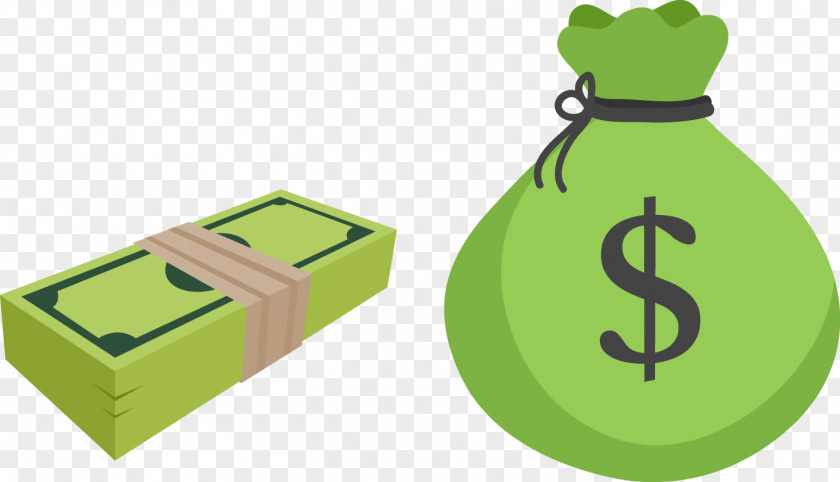 Vector Hand-painted Purse And Banknotes Banknote Download PNG