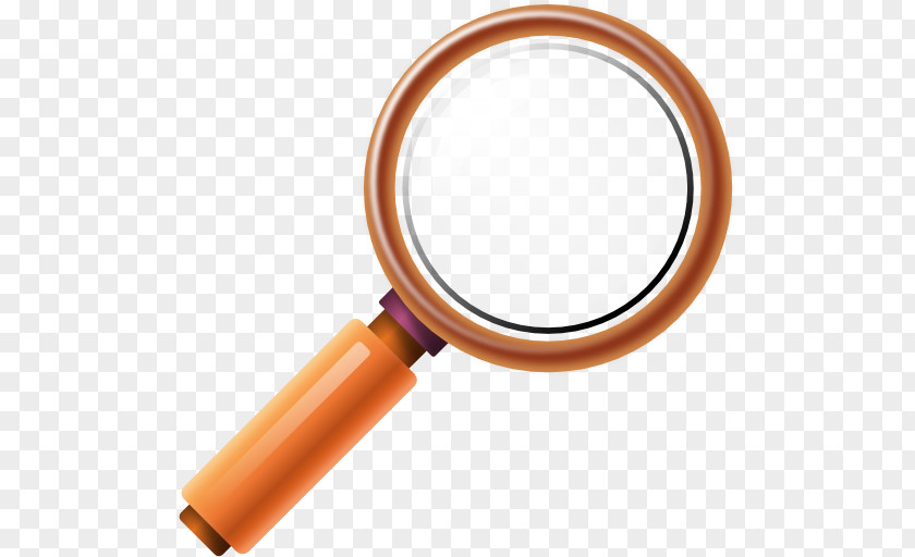Actions Find Orange Hardware Magnifying Glass PNG