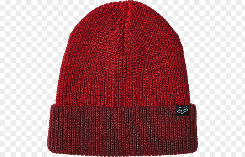 Beanie Knit Cap Hat Maroon Red PNG