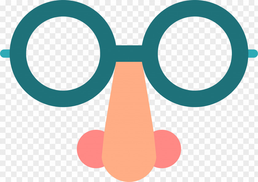 Funny Big Nose Mask Glasses Icon PNG