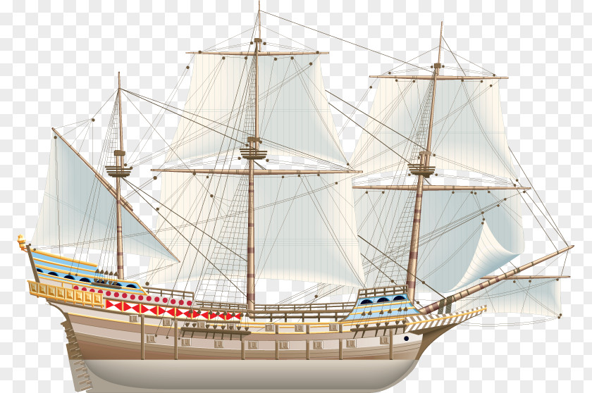 Galleon Sketch Sailing Ship Boat PNG