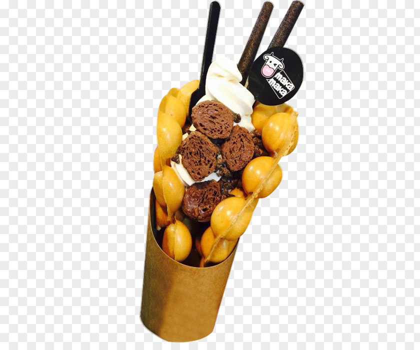 Golden Egg Ice Cream Picture Material Waffle Smoothie Breakfast PNG