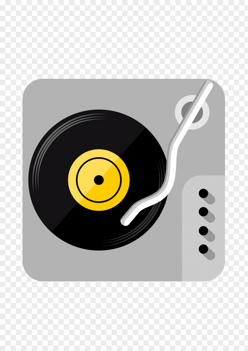 Old Gramophone Turntable Phonograph Disc Jockey Icon PNG
