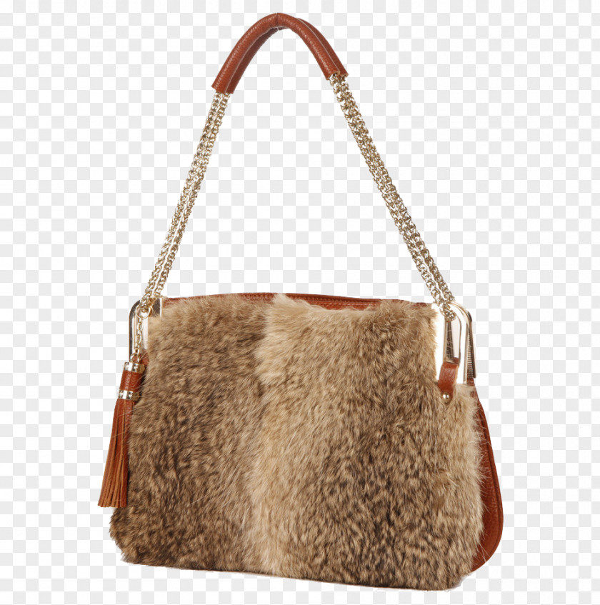 Plush Chain Shoulder Bag Tote Leather PNG