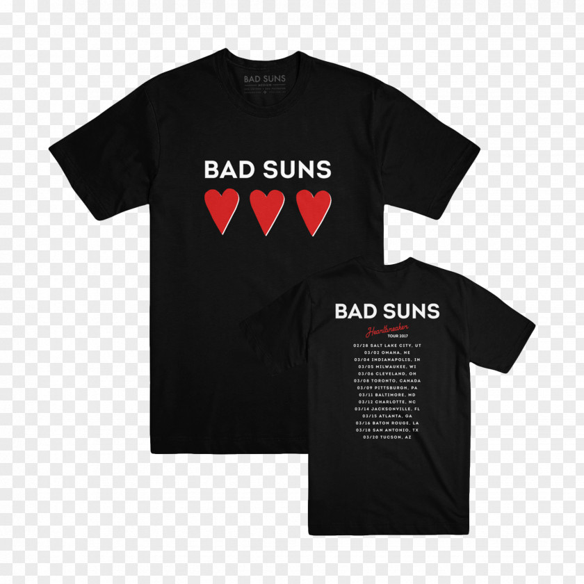 T-shirt Bad Suns Heartbreaker Clothing PNG