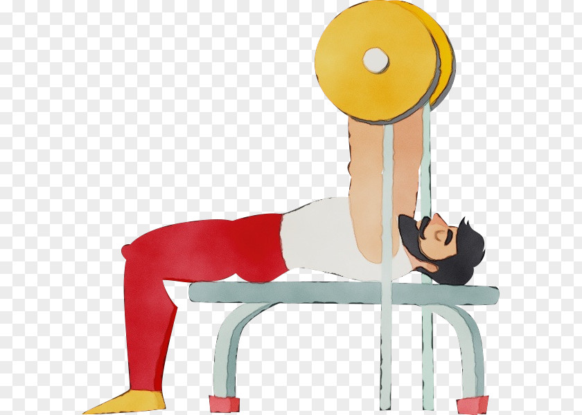 Weight Training Swiss Ball Fitness Cartoon PNG