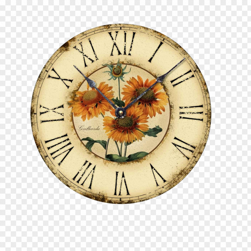 Bell Floral Clock Kitchen Westclox Mantel PNG