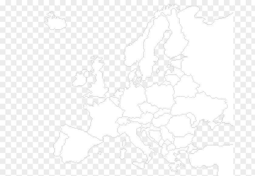 Europe White Line Art Sketch PNG