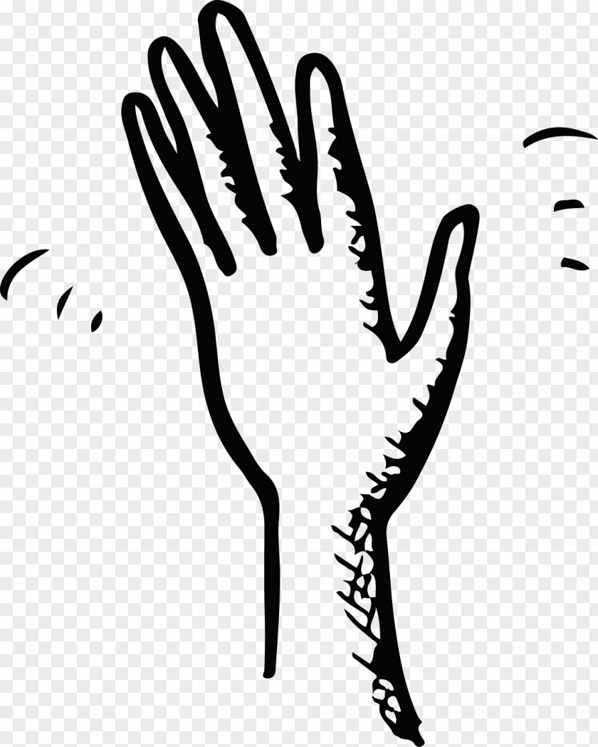 Goodbye Hand Drawing Wave Black And White PNG