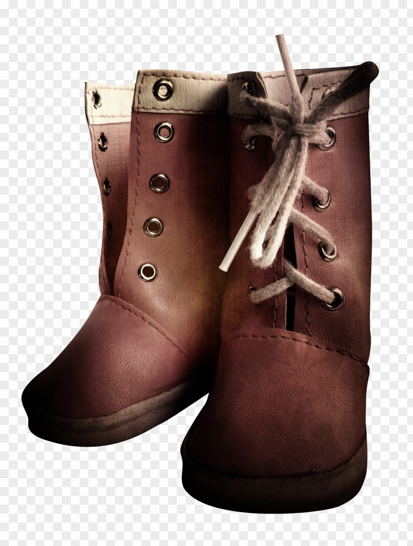 Beautiful Brown Boots Snow Boot Shoe Footwear Purple PNG