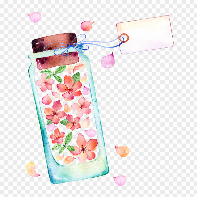 Flower Bottle Glass PNG
