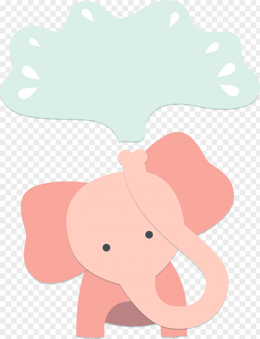 Vector Pink Elephant Clip Art PNG