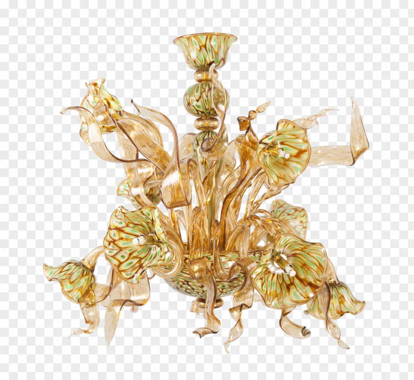 Vetreria Artistica Reno Schiavon S.r.l. Vase Murano Glass Brass Lighting PNG