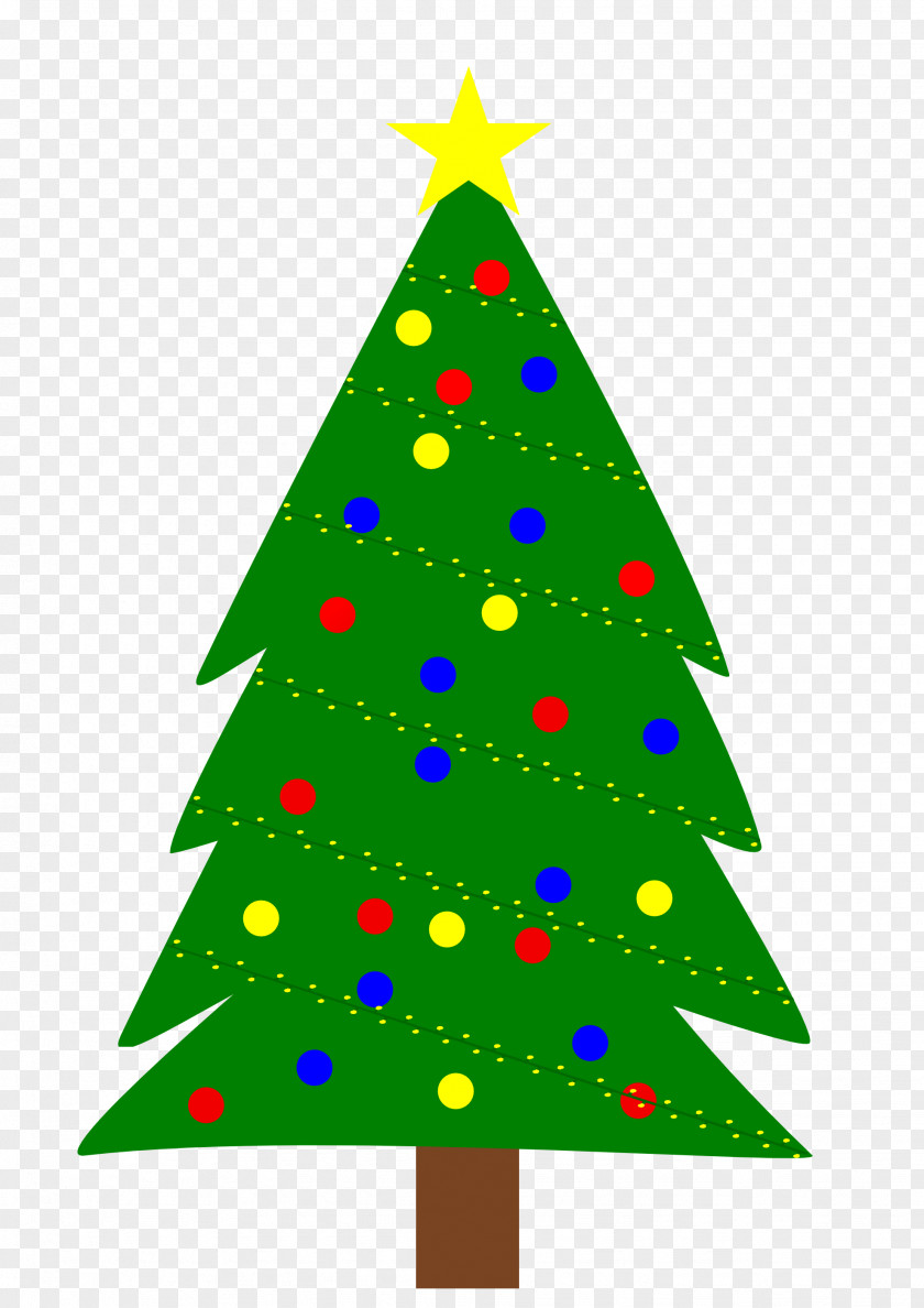 Evergreen Tree Outline Christmas Ornament Clip Art PNG