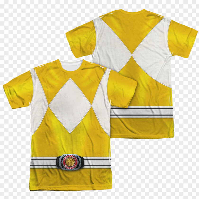 Flat Lay Kimberly Hart T-shirt Yellow Ranger Jersey Costume PNG