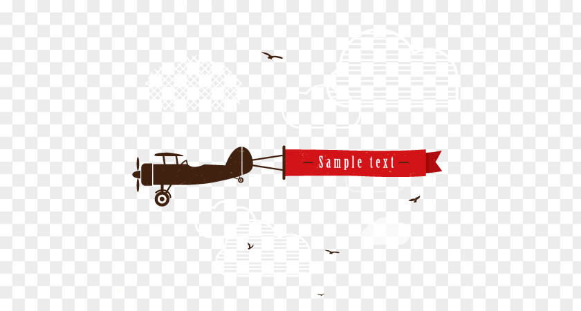 Flea Airplane Banner Vector Elements PNG