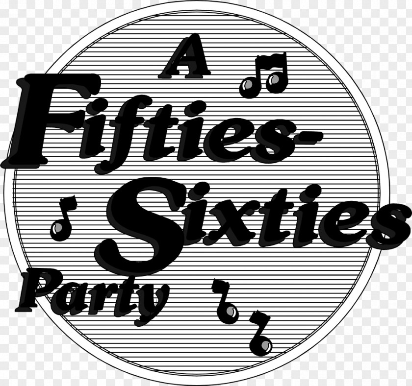 Fifties Logo White Font PNG