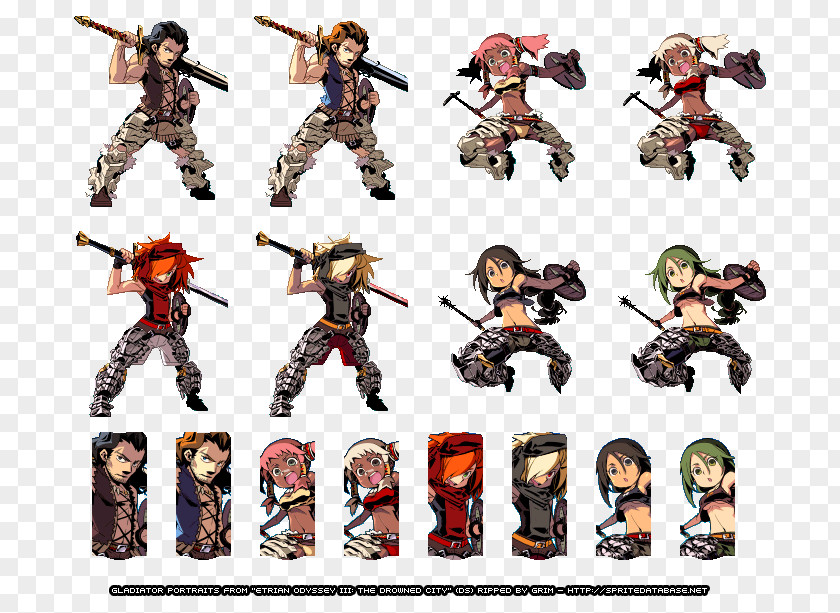 Gladiator Etrian Odyssey III: The Drowned City Super Nintendo Entertainment System PlayStation Sprite PNG