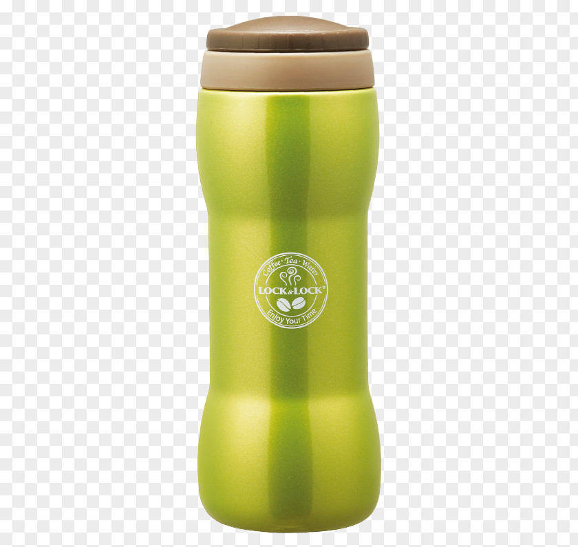Frosted Mug Cup Vacuum Flask Lock & Green PNG