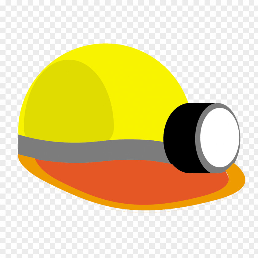 Yellow Worker Helmet Lights Laborer Hard Hat PNG