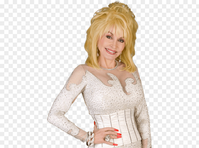 Dolly Parton Blond Long Hair Wig Brown PNG