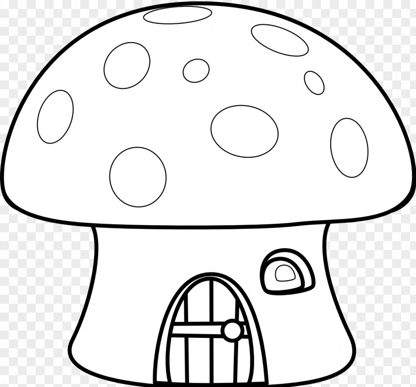 House Line Cliparts Coloring Book Common Mushroom Clip Art PNG
