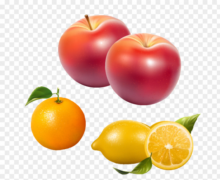 Orange Apple And Lemon Fruit Download Clip Art PNG