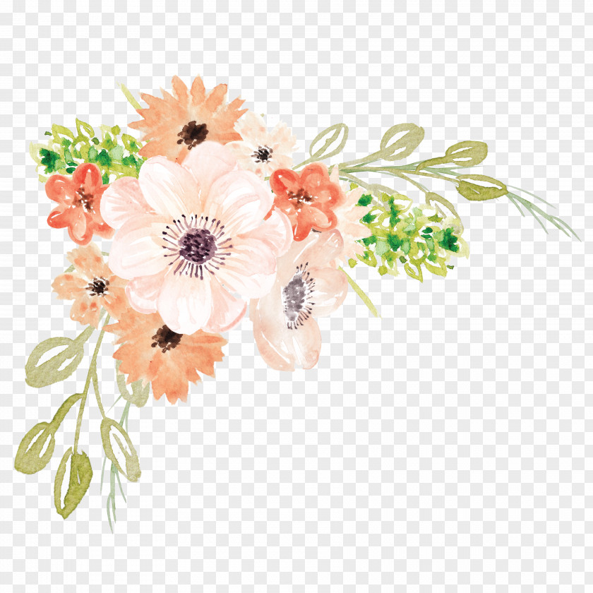 Watercolor Flowers Painting Flower PNG