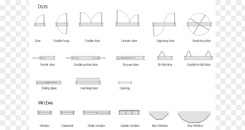 Architecture Symbols Cliparts Window Floor Plan Door PNG