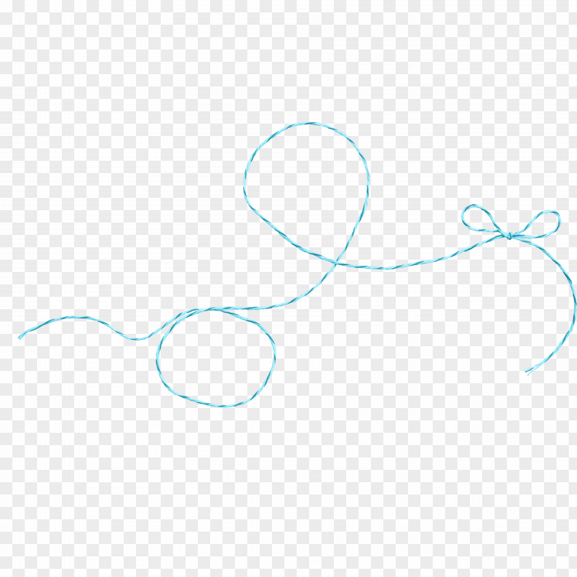 Blue Dotted Line Rope Animal Font PNG