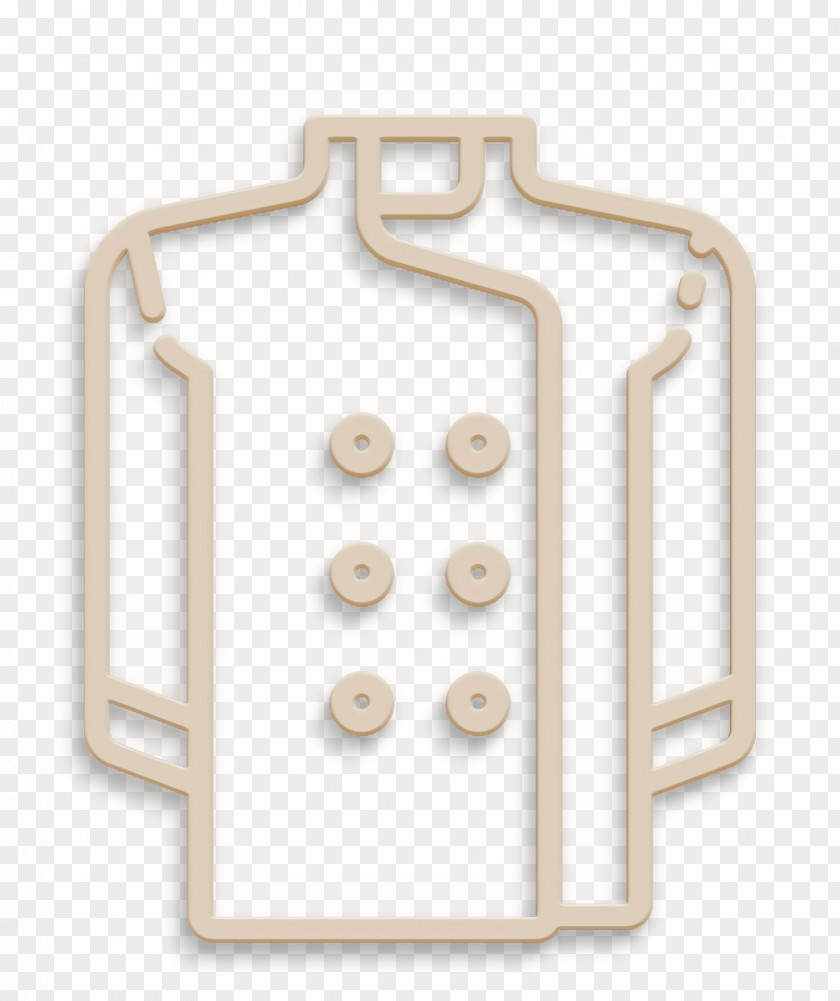 Chef Suit Icon Gastronomy Line Craft Uniform PNG
