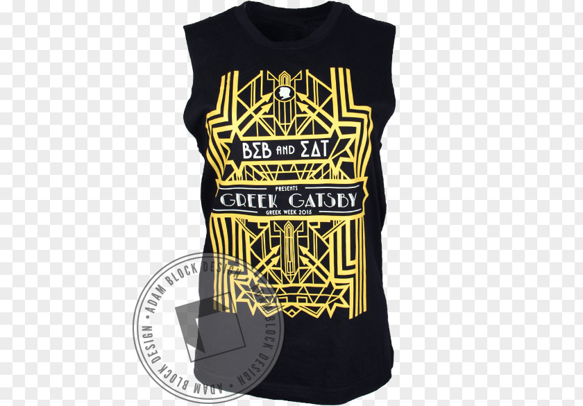 Gatsby Design T-shirt Sleeveless Shirt Gilets Logo PNG