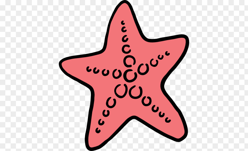 Starfish Line Point Pink M Clip Art PNG