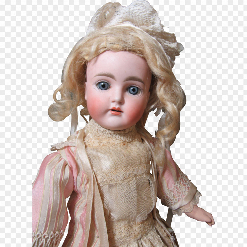 Antique Doll Brown Hair Barbie PNG