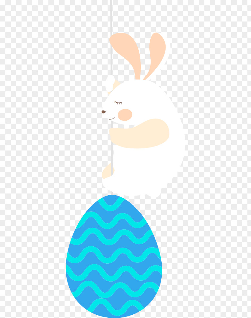 Cute Easter Eggs Hanging Water Turquoise Clip Art PNG