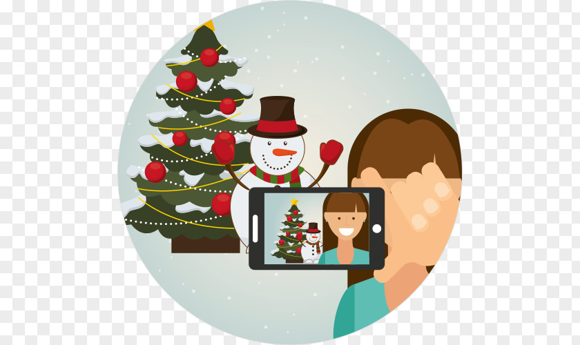 Selfie Christmas Decoration Santa Claus PNG