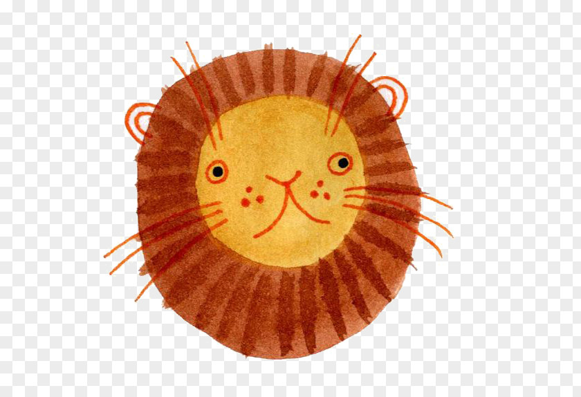 Lion Cartoon Illustration PNG