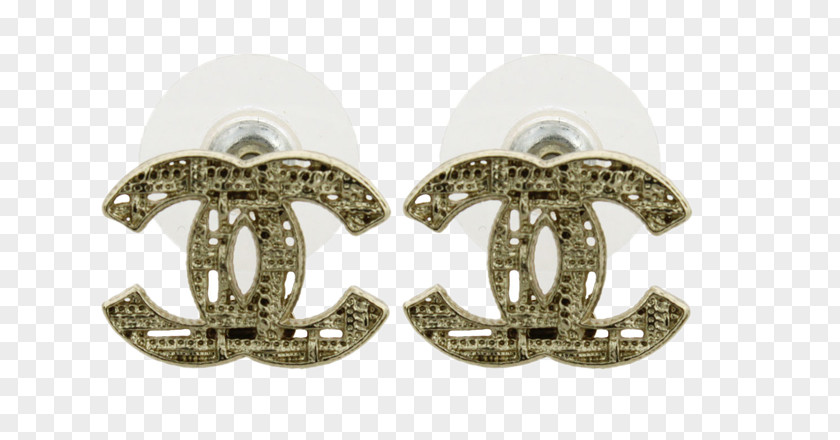 Chanel A64609X01060Z0000 Earring Silver Rhinestone Jewellery PNG
